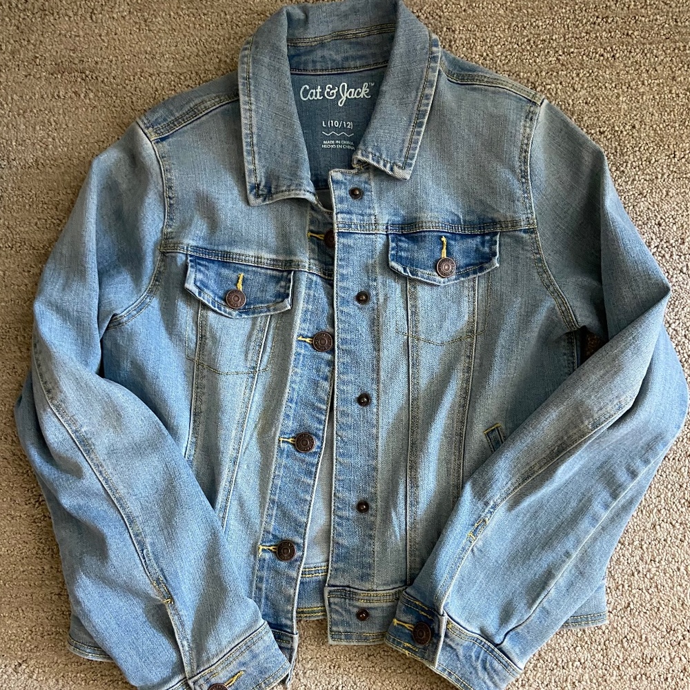 Jean jacket girls size 10/12